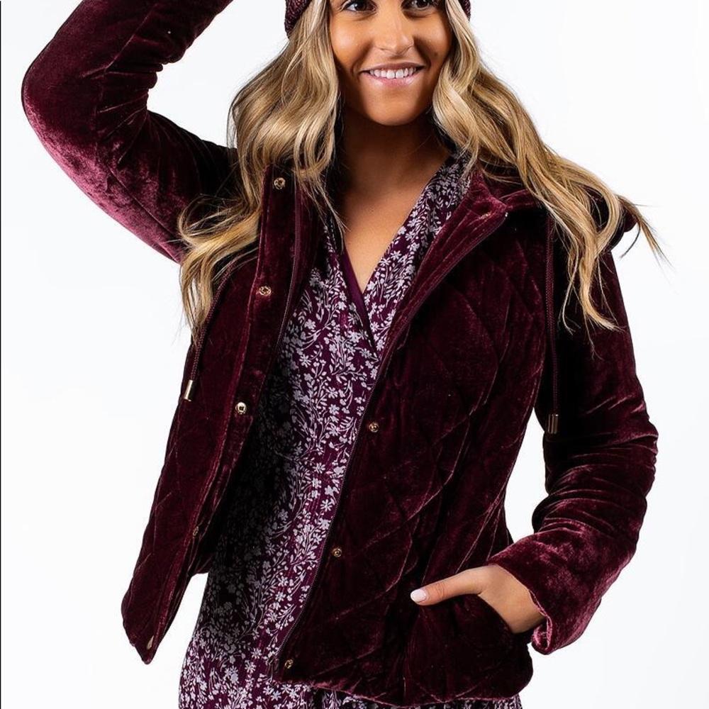 new quilted velvet violet fall/spring/summer coat